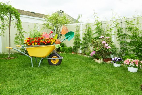 Beautiful Barnes garden with vibrant flowers